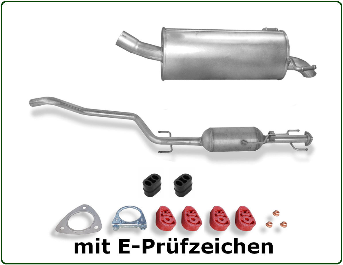 Auspuff Set OPEL Zafira B 1.9 CDTI Z19DT Dieselpartikelfilter Endschalldampfer